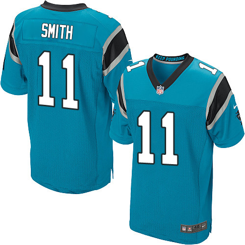Nike Panthers #11 Torrey Smith Blue Alternate Men's Stitched NFL Elite Jersey